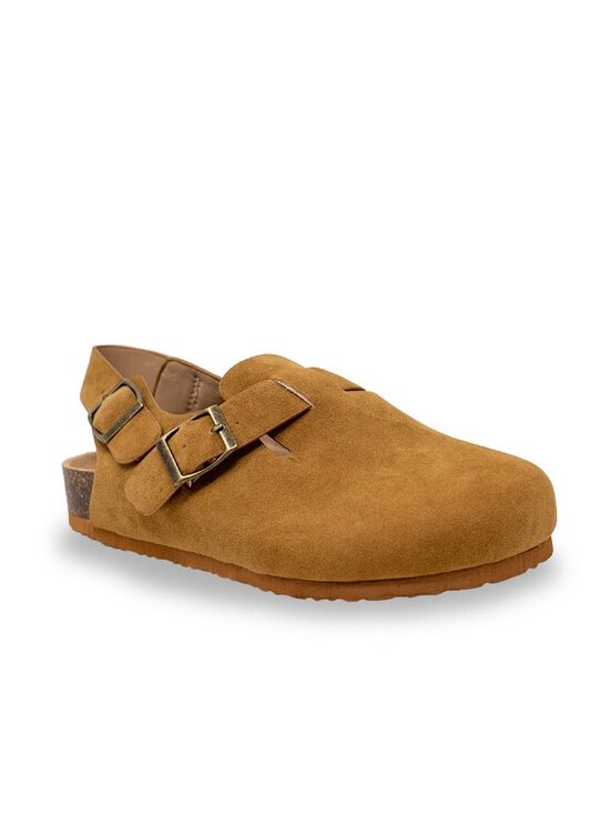 Chase + Chloe Shoes - Women's Suede Double Buckle Clog Mules | Casual Everyday Shoes